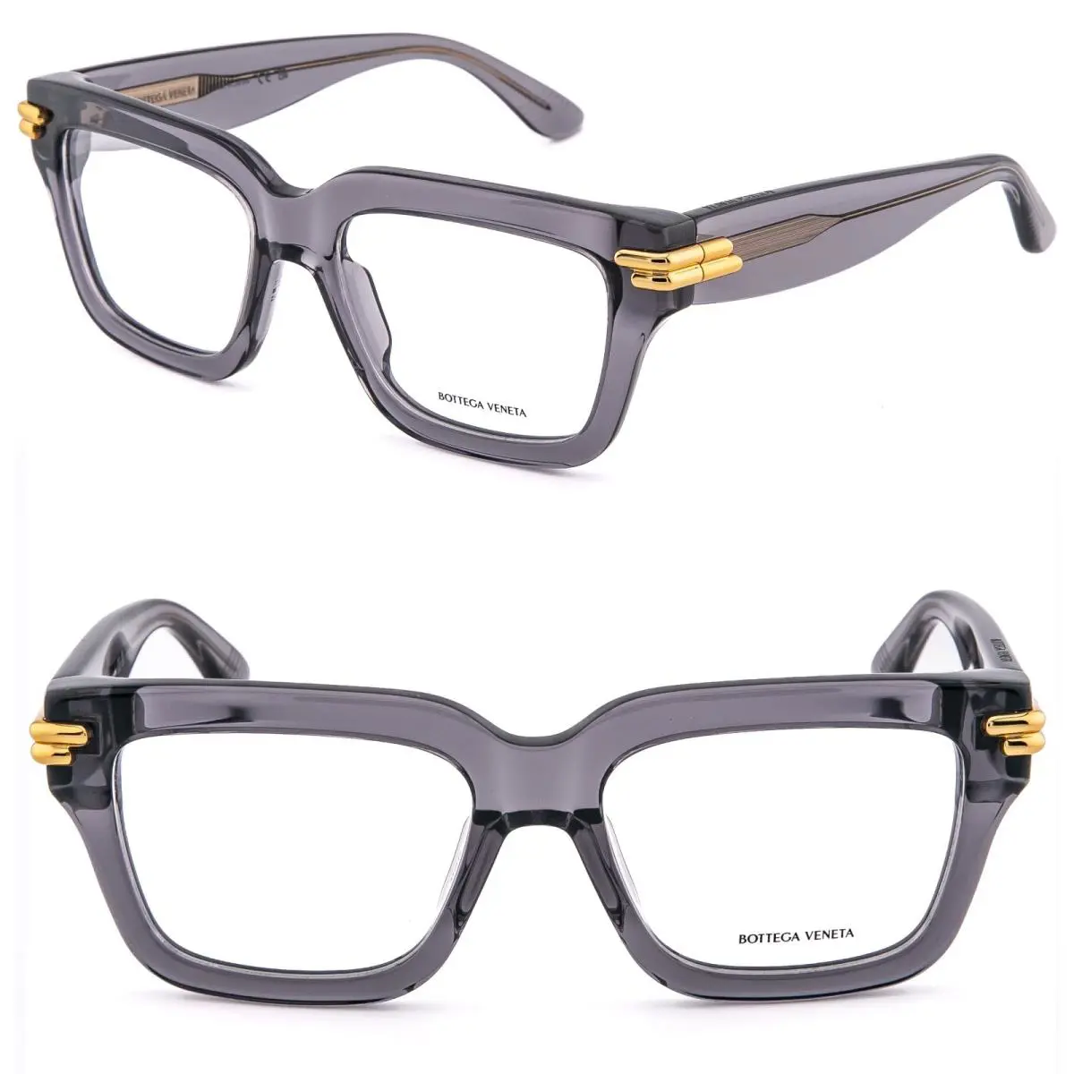 Bottega Veneta Mitre 1324 BV1324O Crystal Gray Ribbon Optical Eyeglasses 005