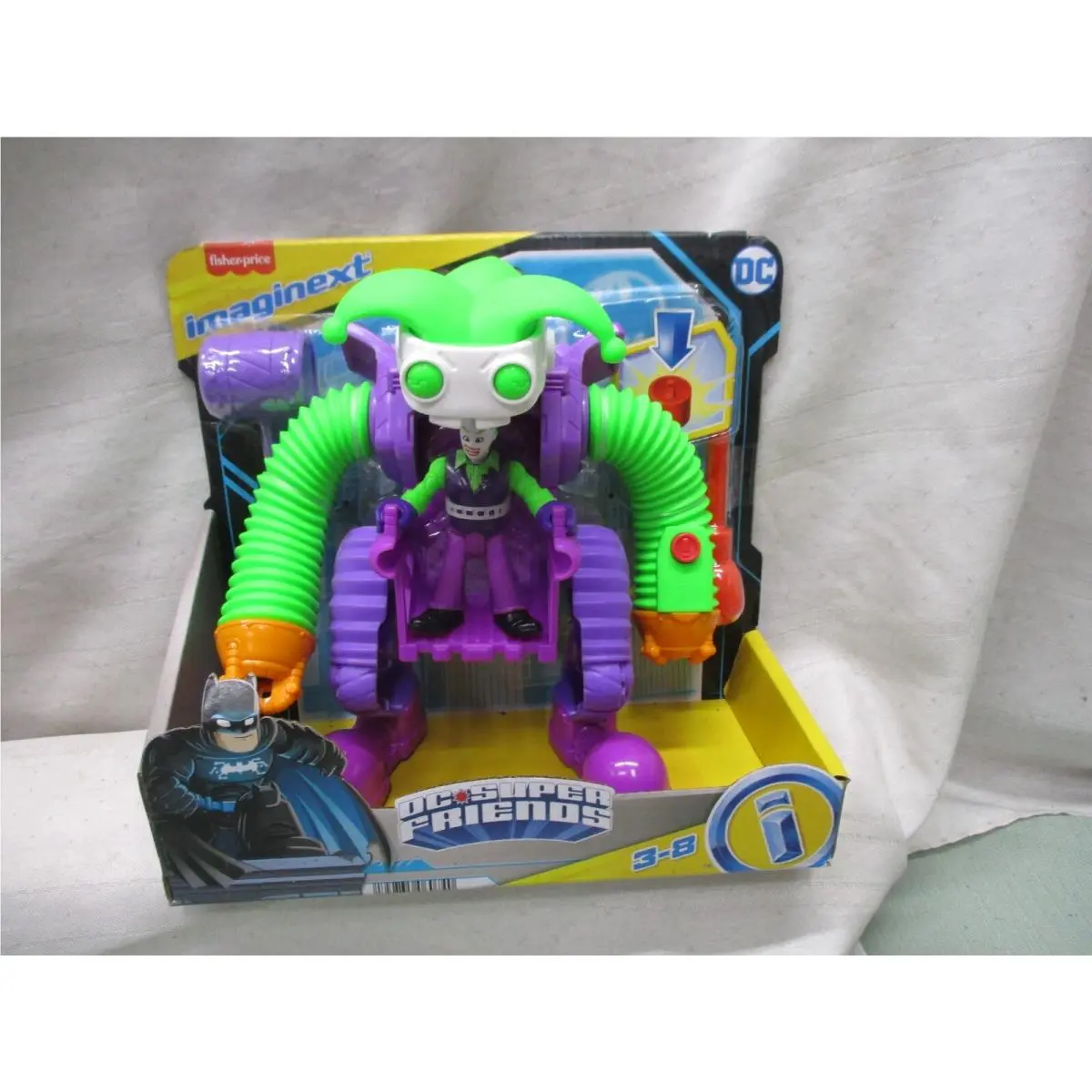 Fisher Price Imaginext DC Superfriends Joker Battling Robot Mech Suit Spring Arm