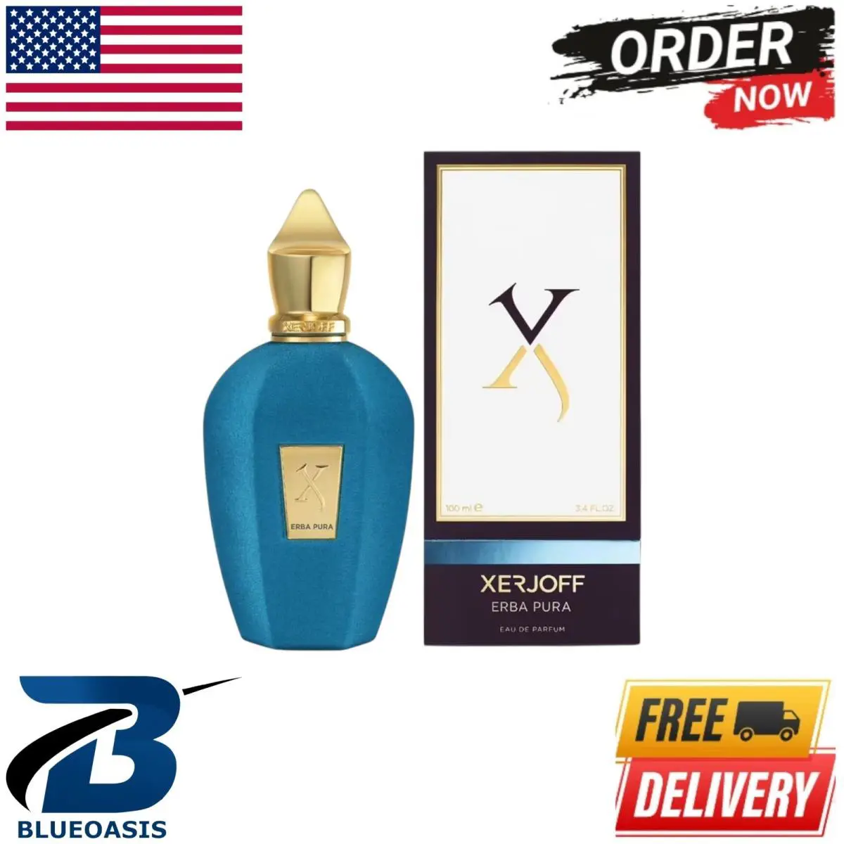 Xerjoff Erba Pura Eau de Parfum Spray Long Lasting Luxury For Unisex 100 ml