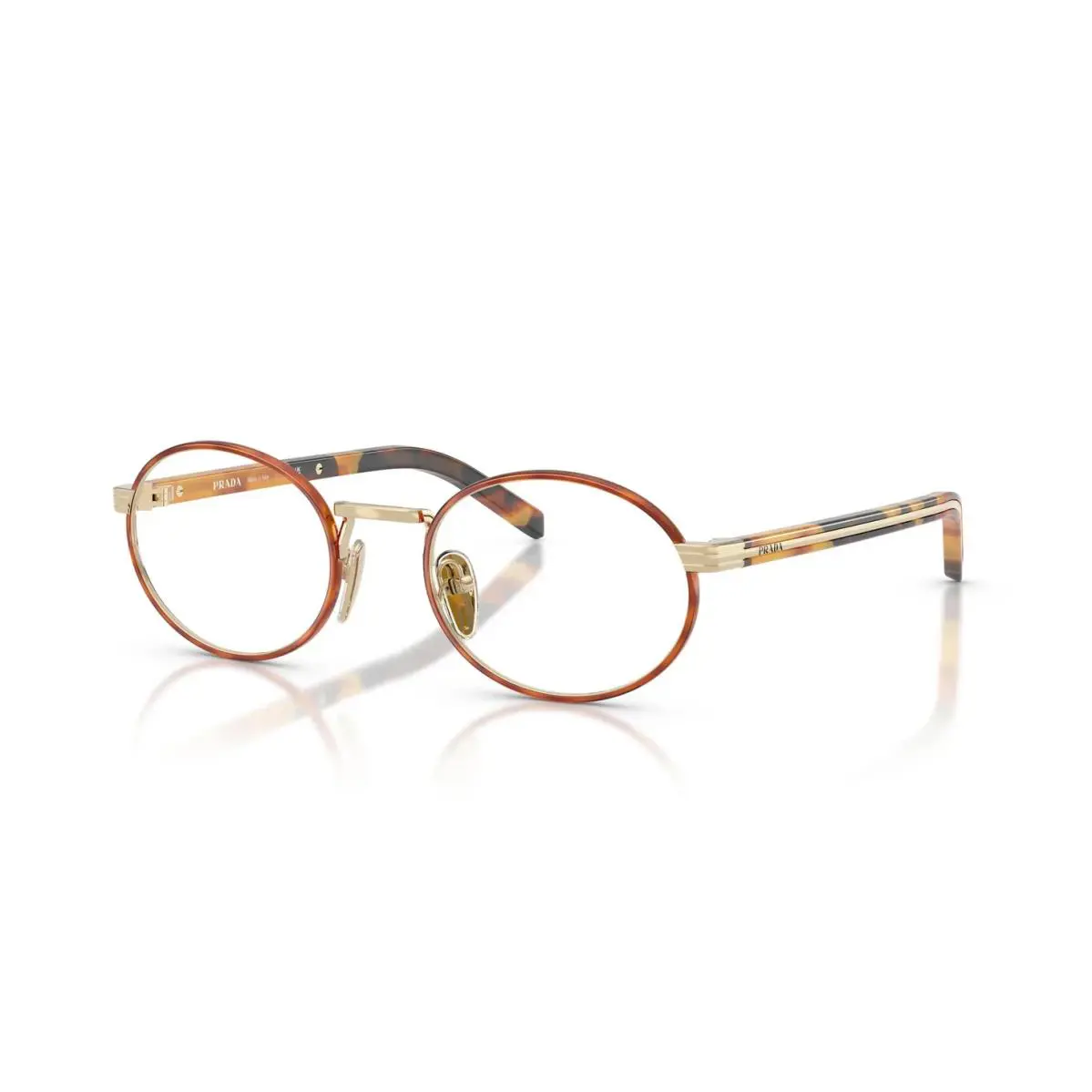 Prada PR B55V Pale Gold and Honey Havana 22E1O1 Eyeglasses