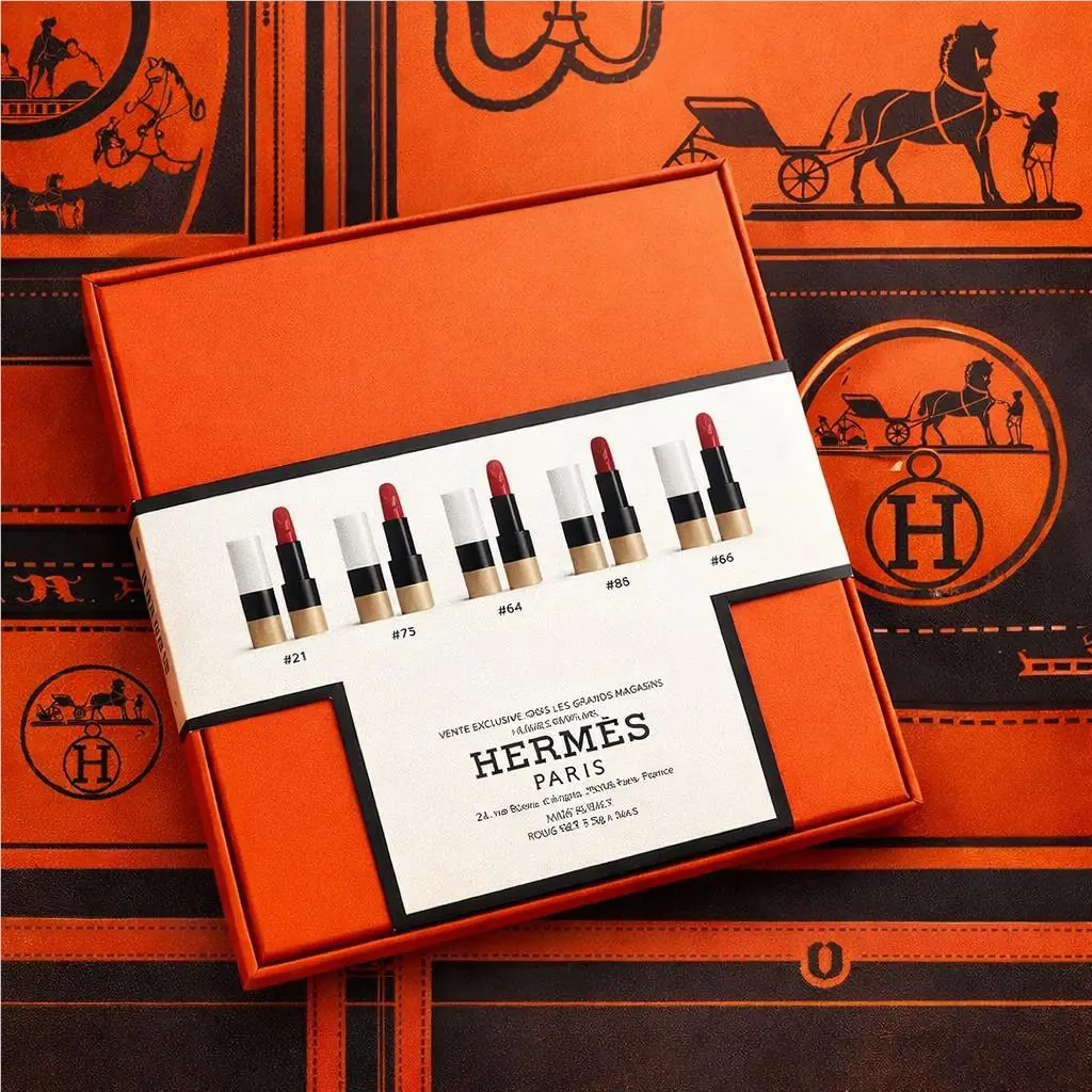 Hermès 5pc Mini Lipstick Gift Set 1.5g Each Rouge Hermès Limited Edition