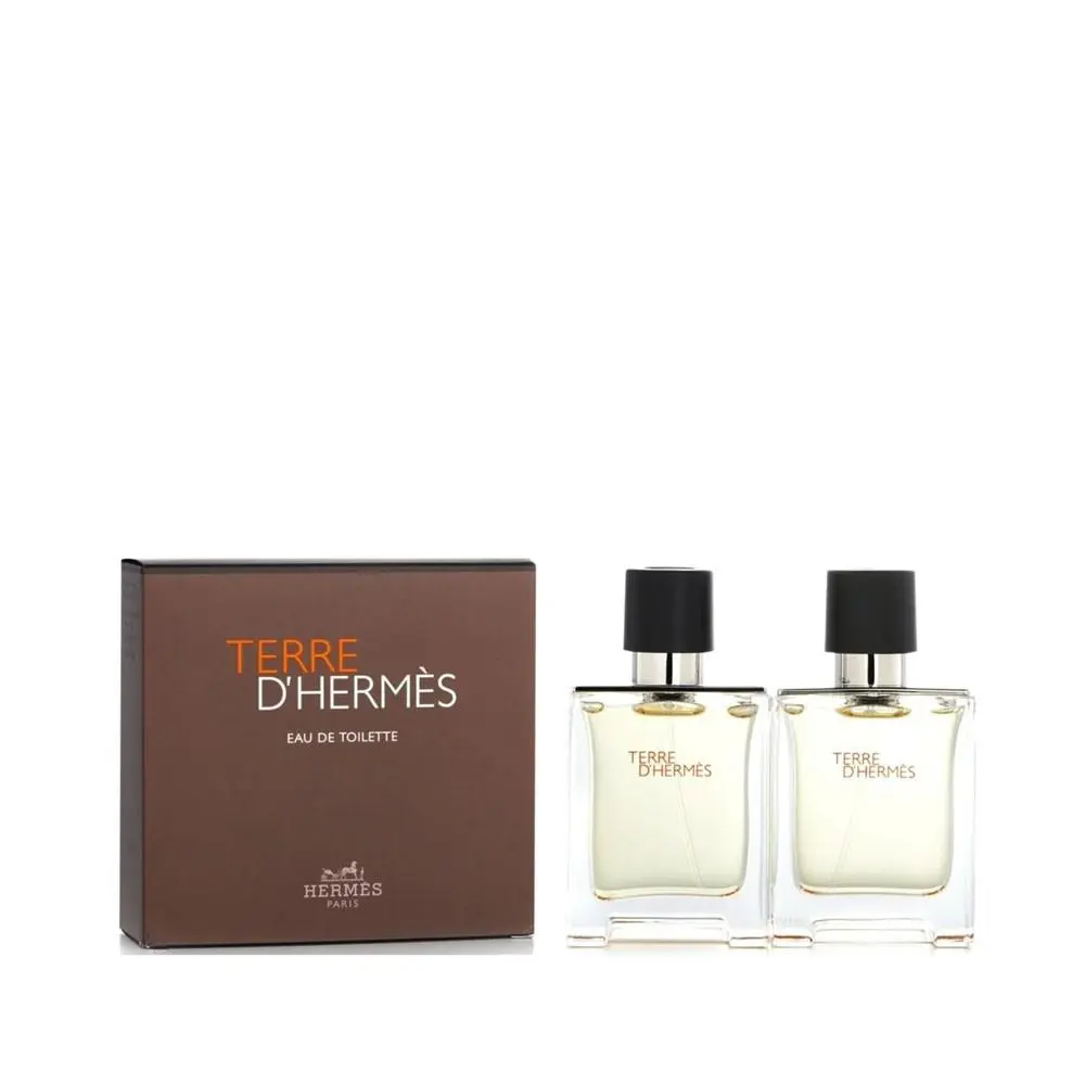 Hermes Terre D`hermes Eau De Toilette Spray Gift Set Duo Set 50ml+50ml