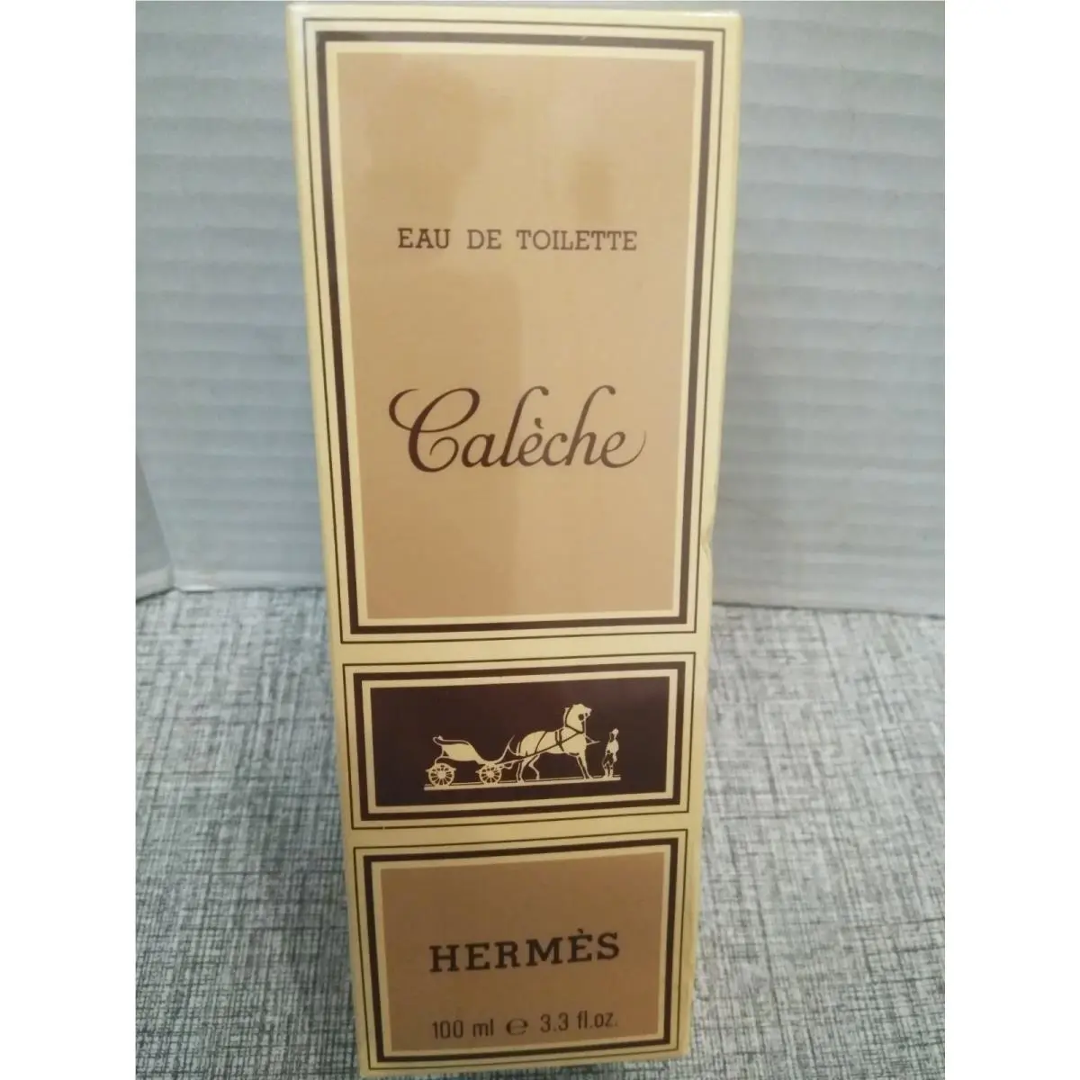 Vtg. Caleche Parfum 3.3 OZ Hermes Ref 5650 Box NO Barcode