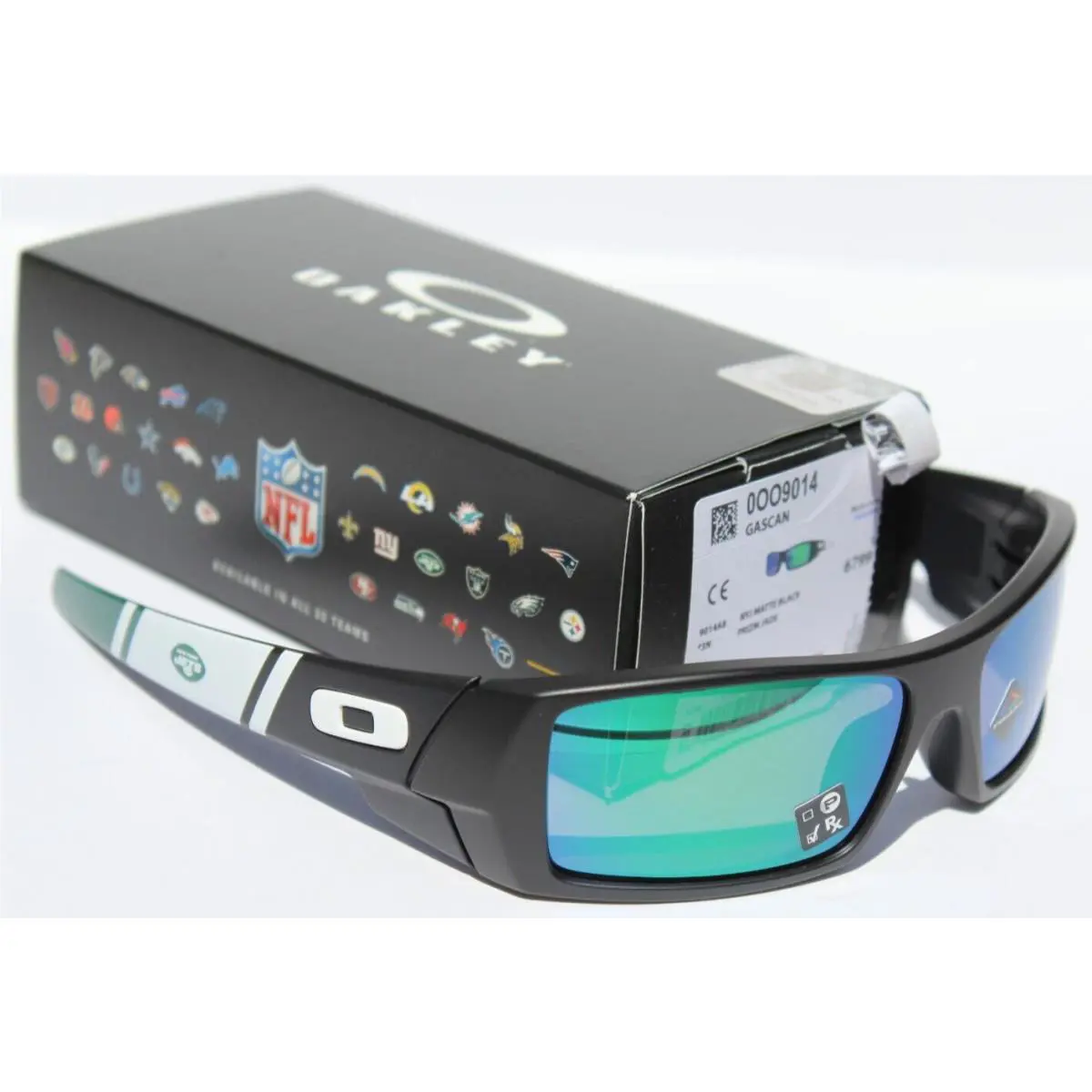 Gascan Sunglasses Nfl York Jets Black/prizm Jade Green OO9014-A8 by Oakley