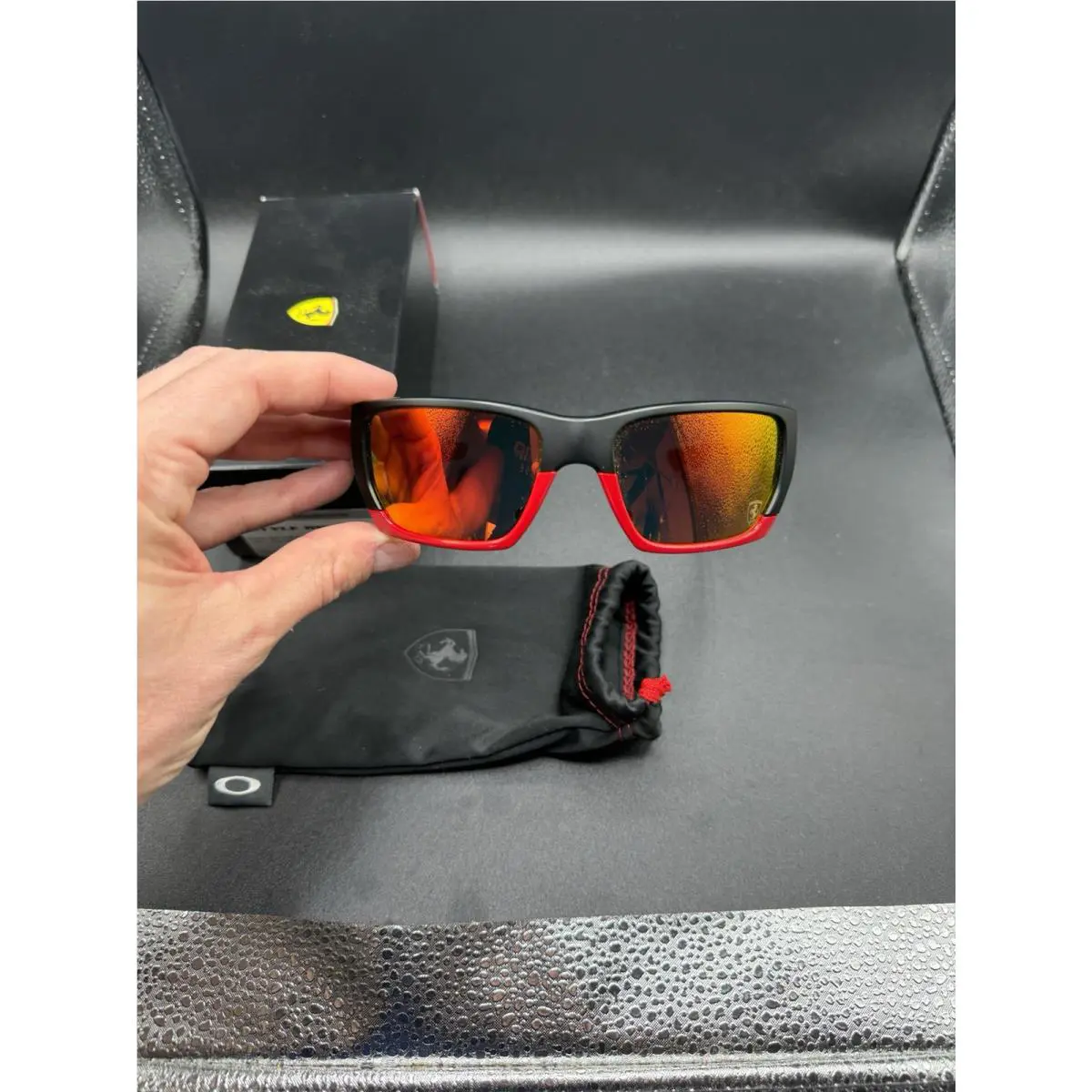 Oakley Style Switch Ferrari Matte Black/ruby Iridium Lens OO9194-24