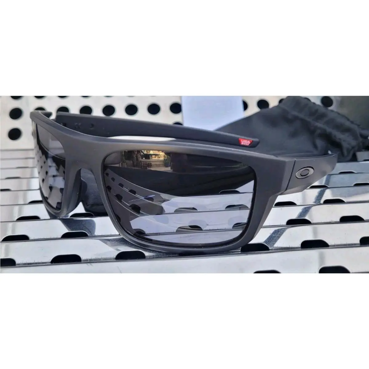 Oakley Drop Point 9367-0160 Sunglasses Matte Black w/ Dark Gray Lenses