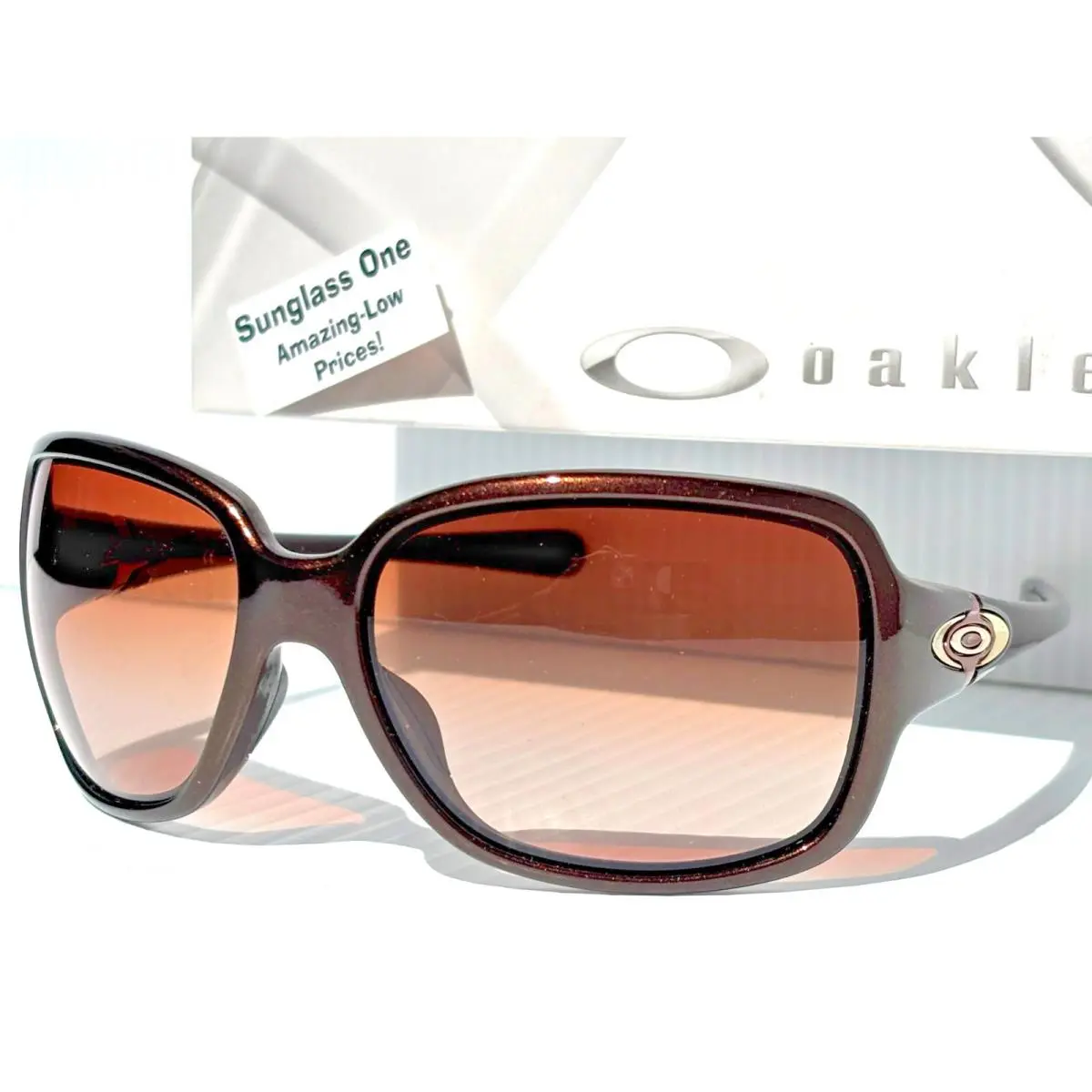 Break Point Satin Chocolate Gradient Brown Oversized Sunglass 9168-02 by Oakley