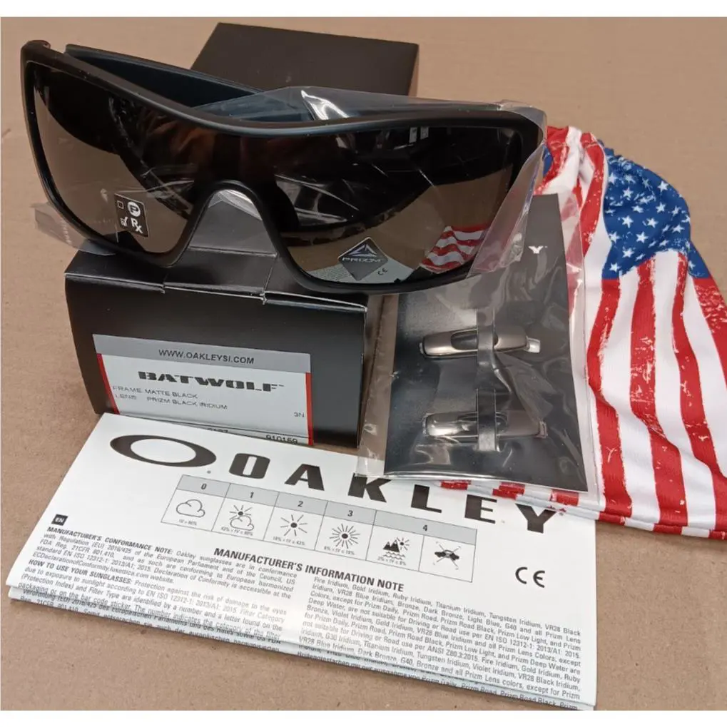 Oakley Batwolf Sunglasses / Usa Flag / Prizm Black Iridium Lens / 009101-59