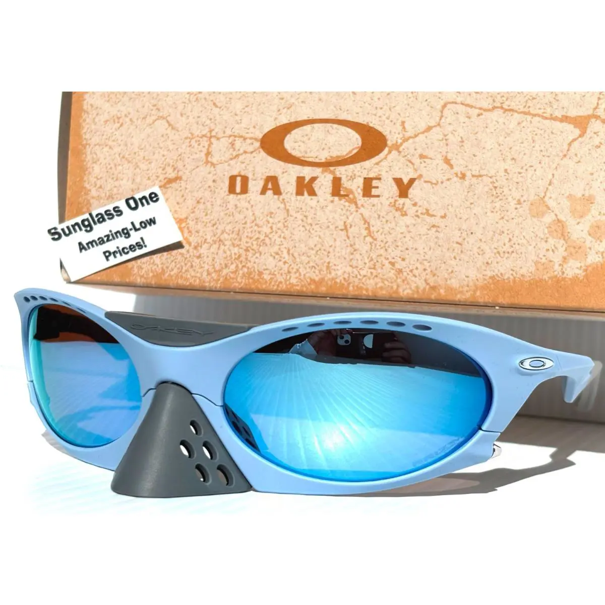 Plantaris Matte Stoash Prizm Polarized Deep Water Sunglass 9437-04 by Oakley