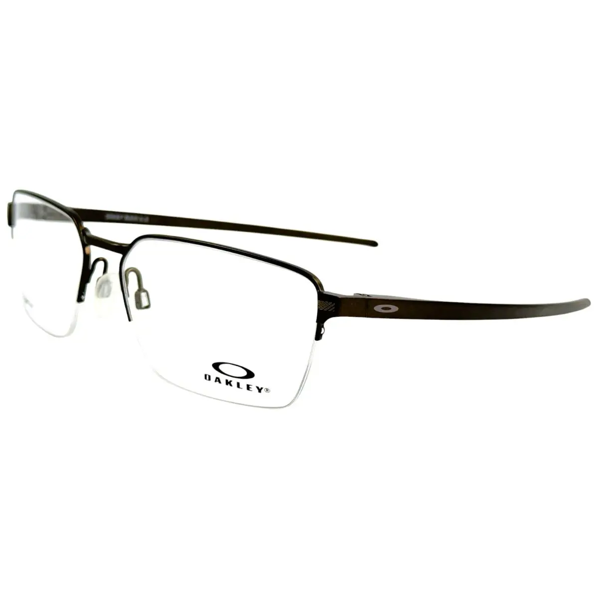 Oakley Sway Bar 0.5 OX5076 Mens Metal Eyeglass Frame 02 Pewter 56-16 Titanium - Frame: Gray