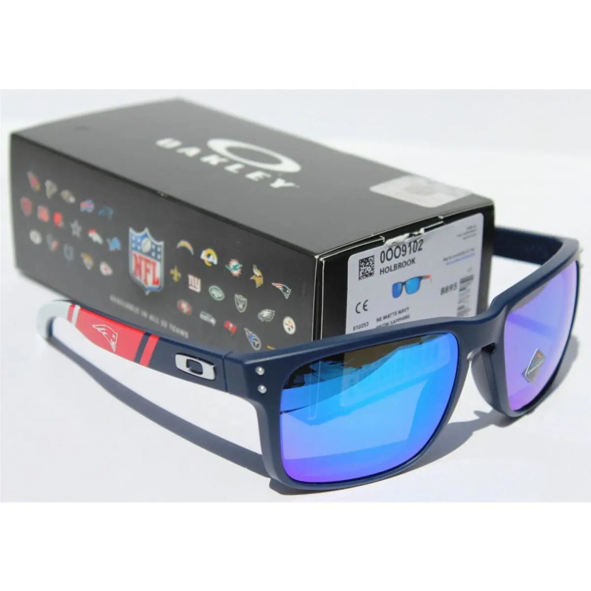 Holbrook Sunglasses Nfl England Patriots Navy/sapphire OO9102-S3 by Oakley