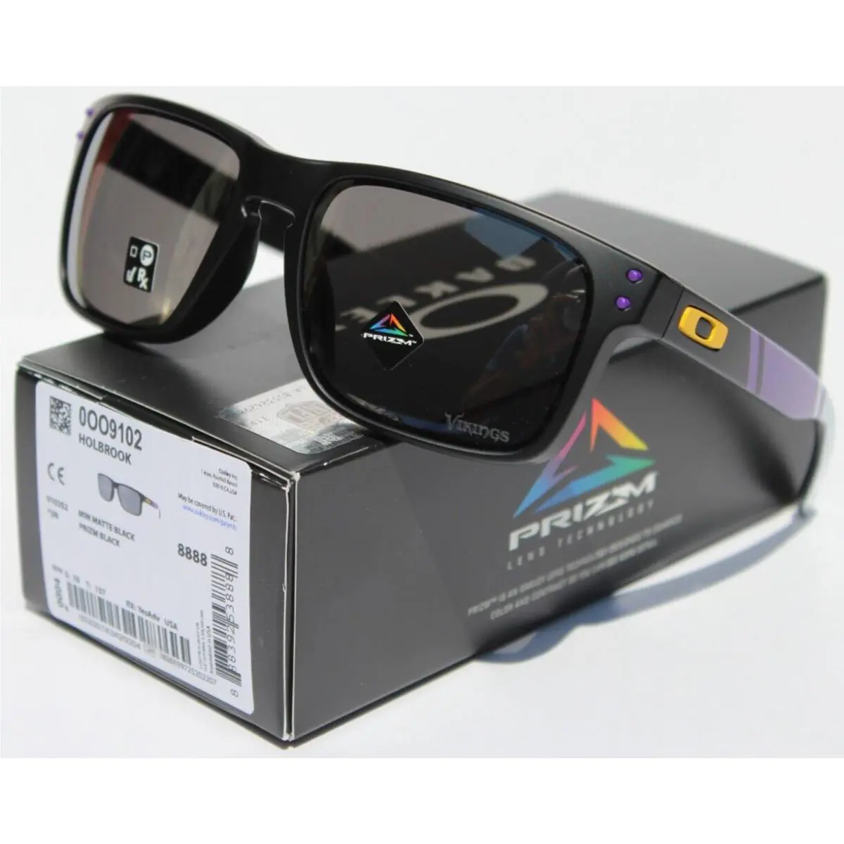Oakley Holbrook Sunglasses Nfl Minnesota Vikings Black/prizm Black OO9102-S2