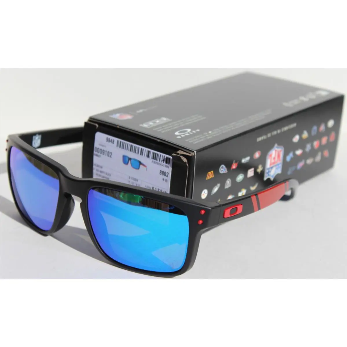 Holbrook Sunglasses Nfl Houston Texans Matte Black/sapphire OO9102-R4 by Oakley