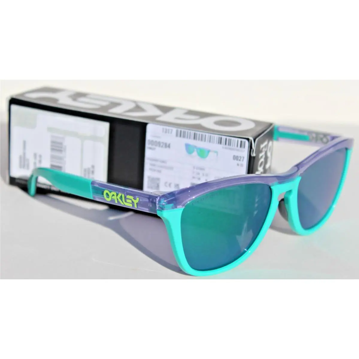 Frogskins Range Sunglasses Trans Lilac Celeste/prizm Jade OO9284-06 by Oakley
