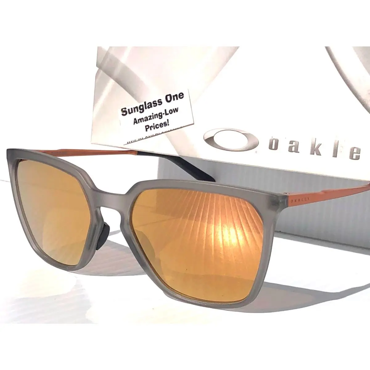 Sielo SQ Matte Grey Ink Prizm Rose Gold Lens Sunglass 9480-09 by Oakley
