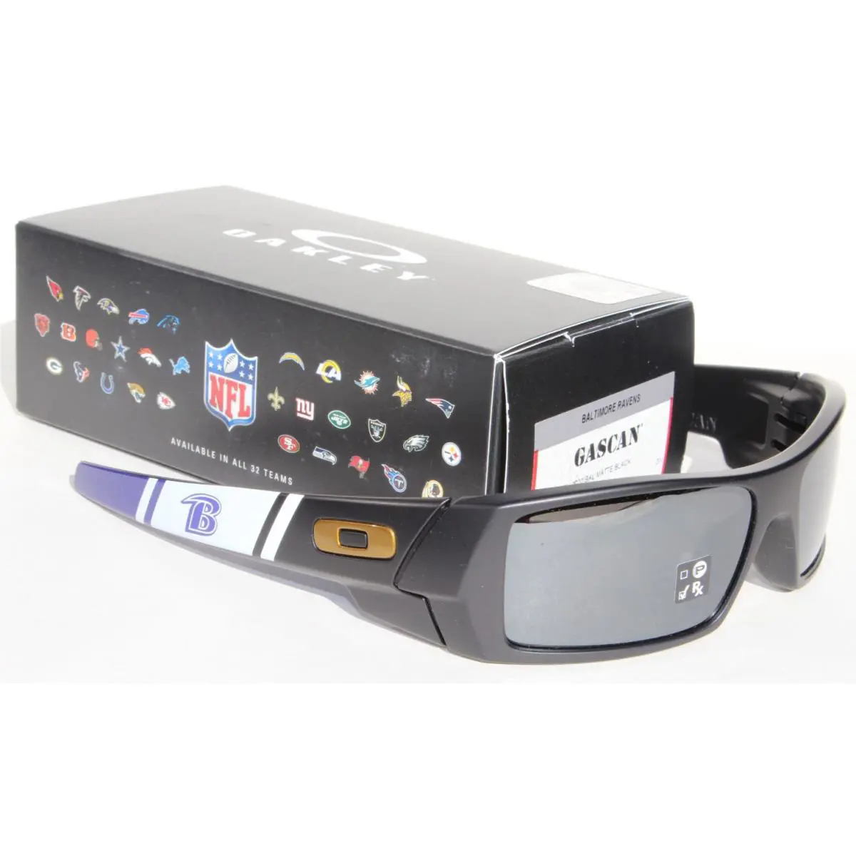Gascan Sunglasses Nfl Baltimore Ravens Black/prizm Black OO9014-82 by Oakley