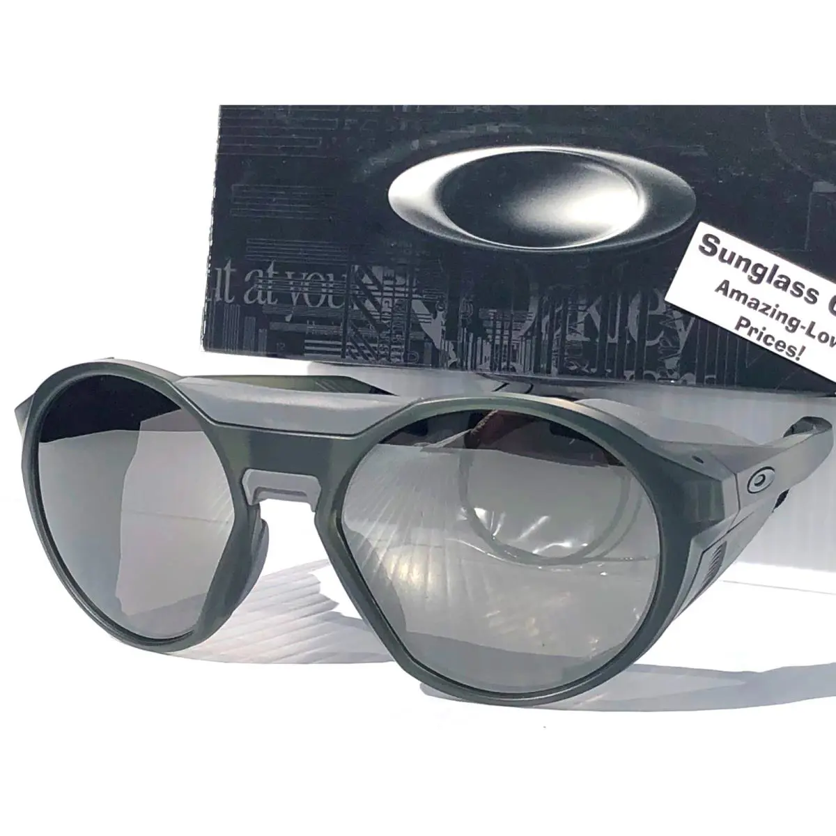 Clifden Matte Olive Ink Round Polarized Prizm Black Sunglass 9440-26 by Oakley