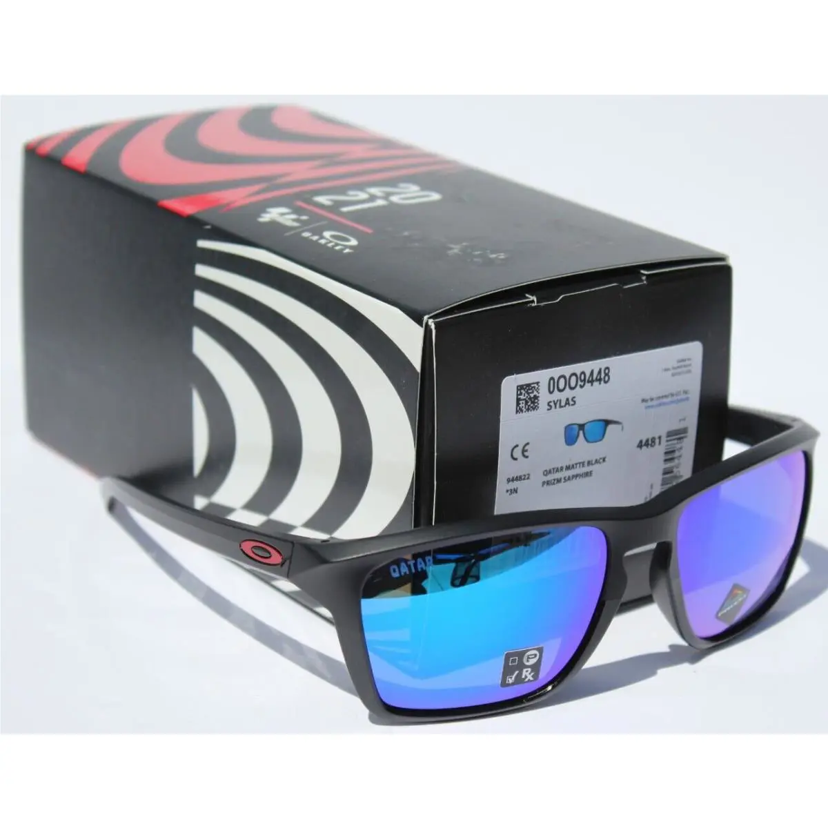 Sylas Sunglasses Motogp Qatar Matte Black/prizm Sapphire OO9448 Rare by Oakley