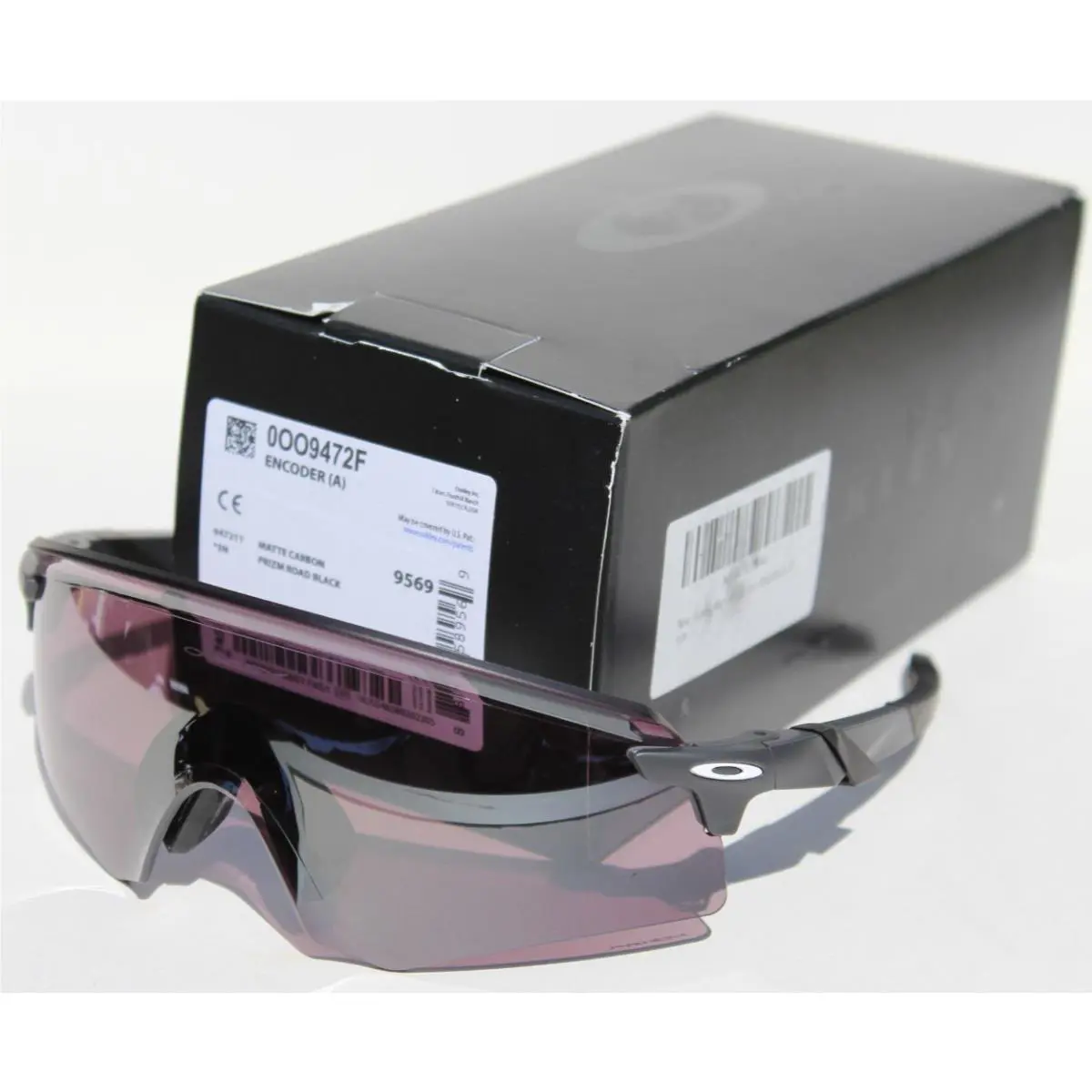 Encoder Asian Fit Sunglasses Matte Carbon/prizm Road Black OO9472-11 by Oakley