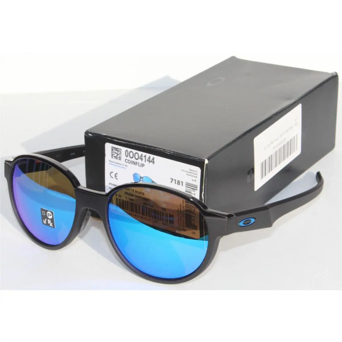 Coinflip Sunglasses Matte Black/prizm Sapphire Blue OO4144-02 by Oakley
