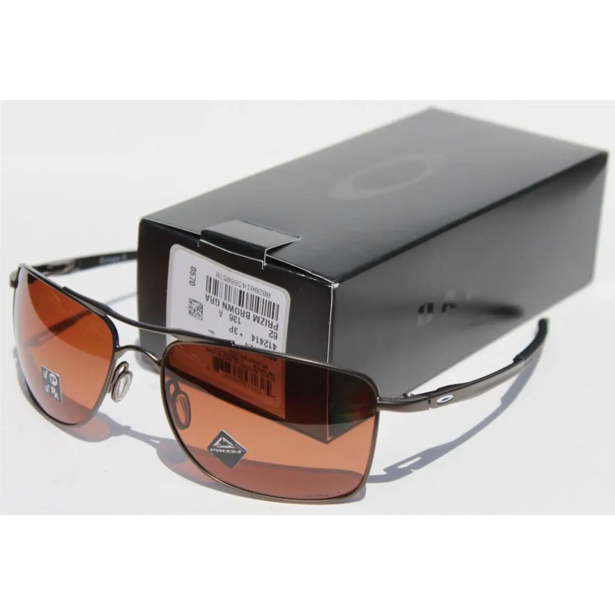 Gauge 8 Polarized Sunglasses Pewter/prizm Brown Gradient OO4124-14 Rare by Oakley