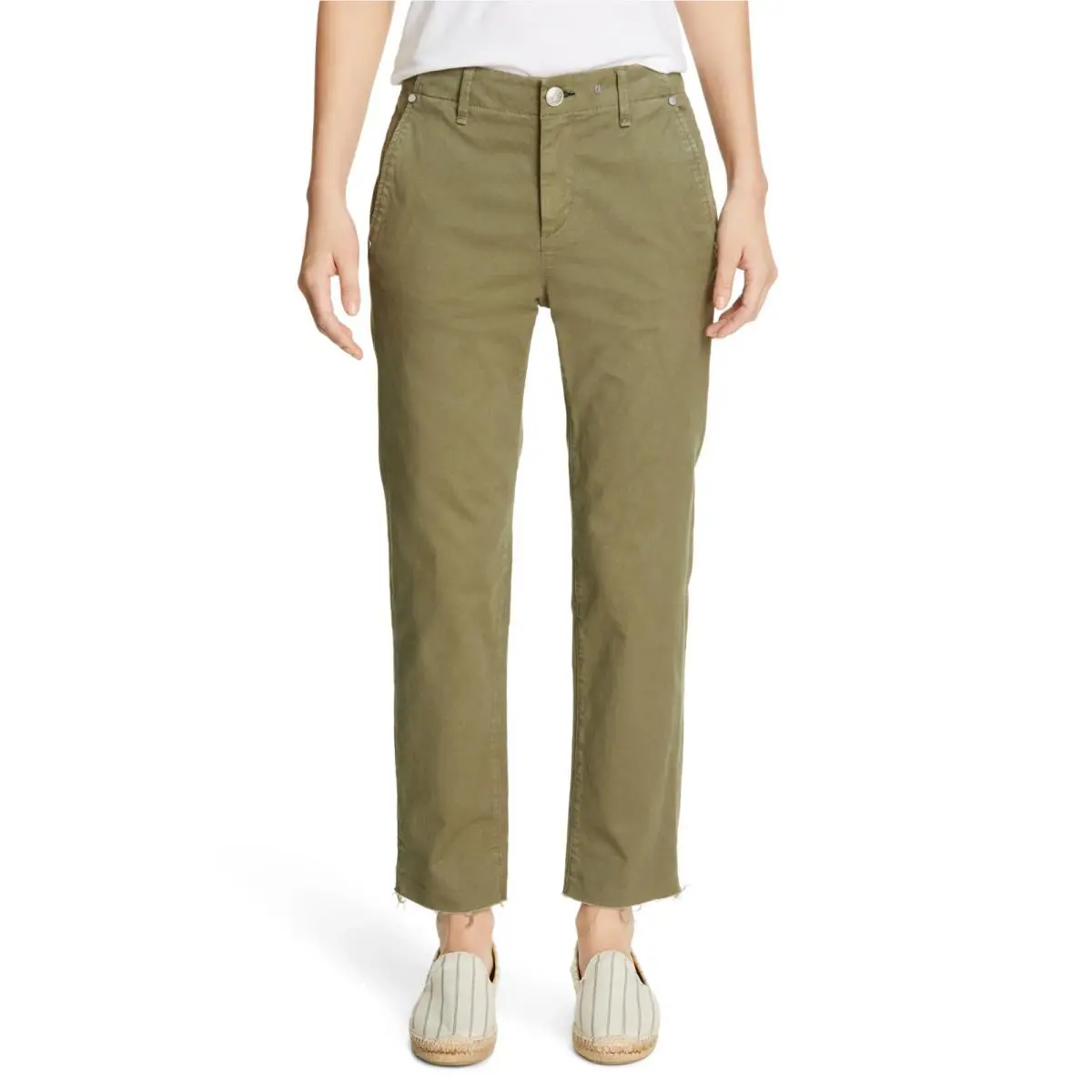 Women`s Rag Bone Buckley Crop Chino Pants Size 26 - Green