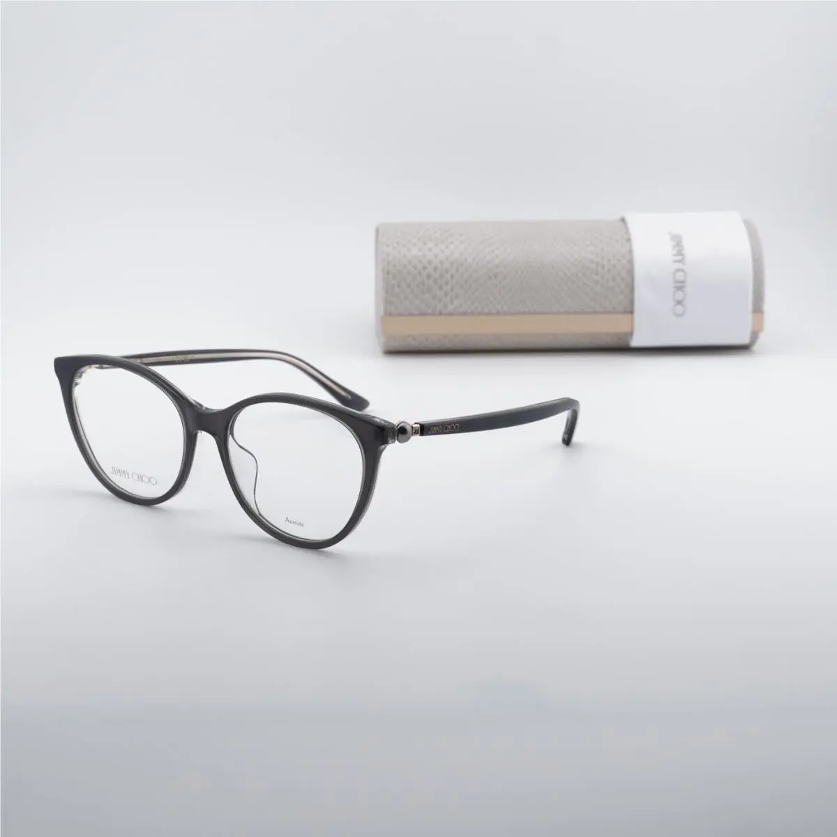 Jimmy Choo JC378/G 0MF7 00 Pearlized Grey 53mm Eyeglasses