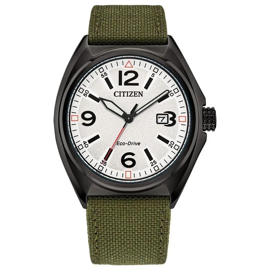 Citizen Men`s Sport Casual Date Window Green Eco-drive Watch 42MM AW1575-16A