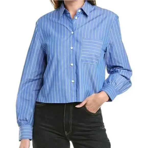 Rag Bone Max Stripe Crop Shirt XS