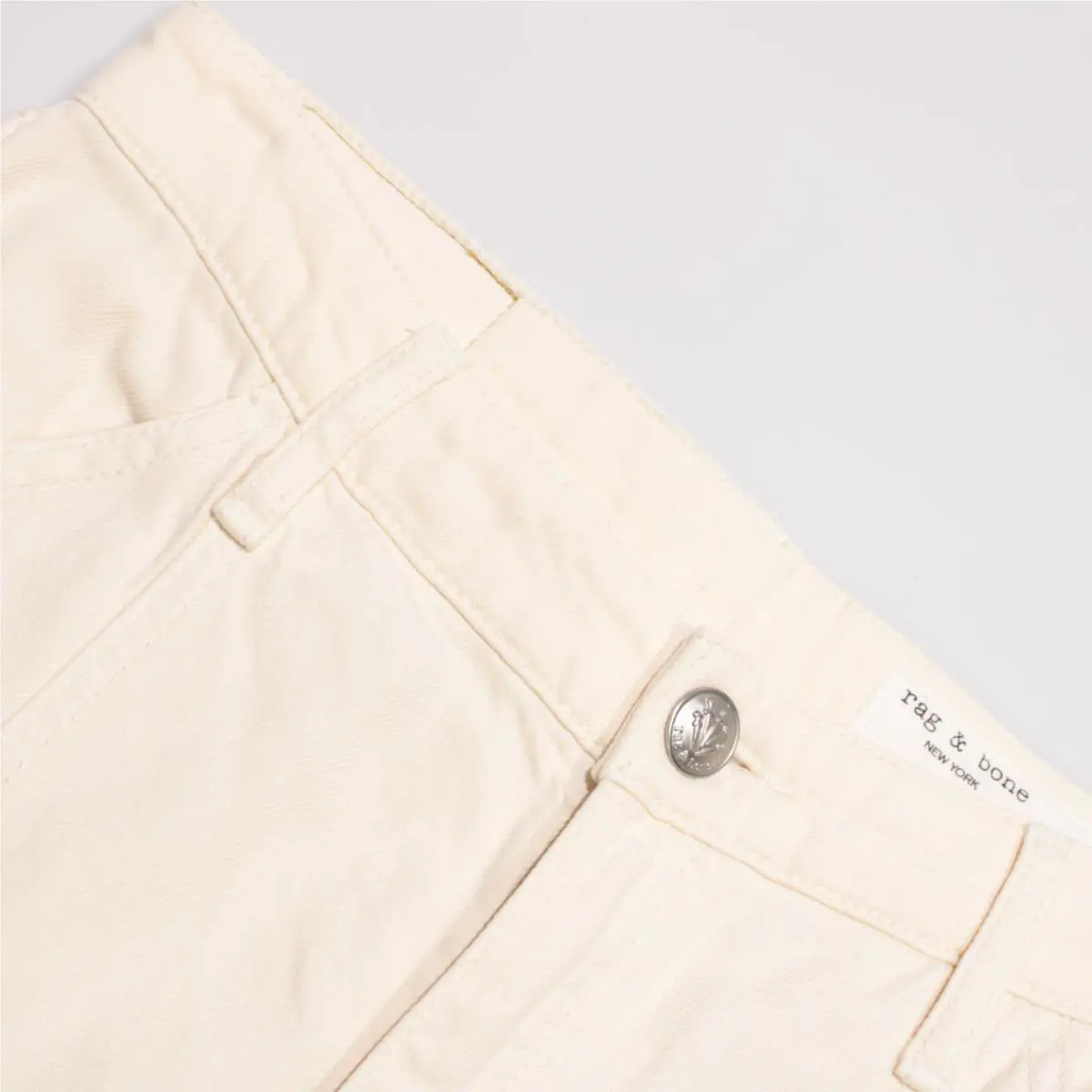 Rag Bone Cargo Pants Size 25 US Cailyn Featherweight in Ivory Cotton Blend
