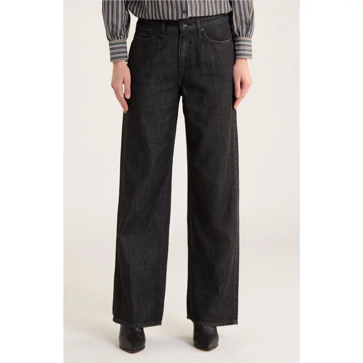 Rag Bone Lori Mid-rise Wide Leg Jeans in Senoia 28