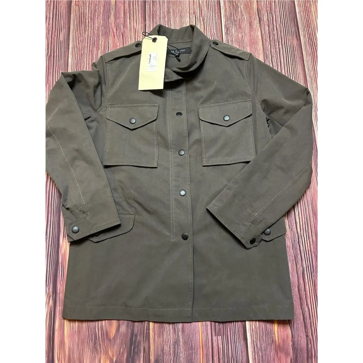Rag Bone Raven Military Field Jacket Xxs Olive Green Made In Usa Look