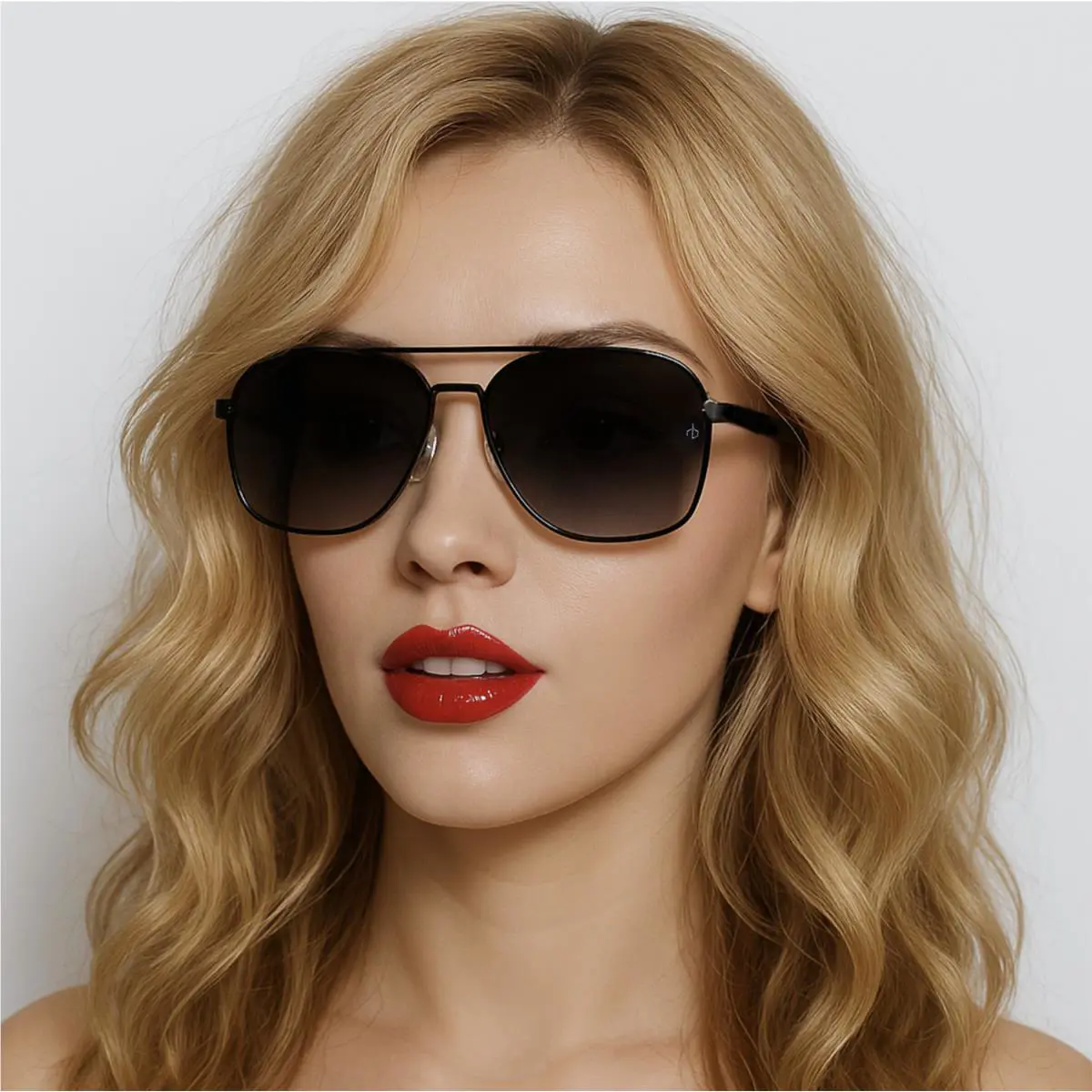 Rag Bone Women’s Sunglasses Aviator Dark Ruthen Gradient Lens Gunmetal Frames
