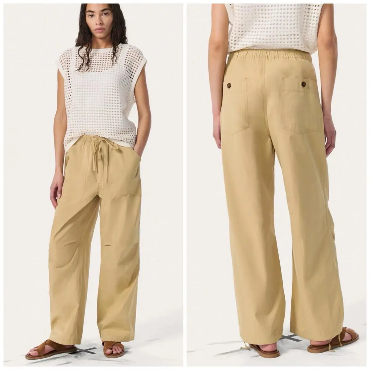 Rag Bone Adina Cotton Pant In Light Brown Size: Xxs