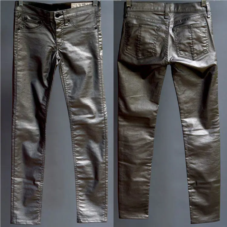 Rag Bone Pewter Metallic Skinny Jeans Legging Pants Orig sz 24 XS