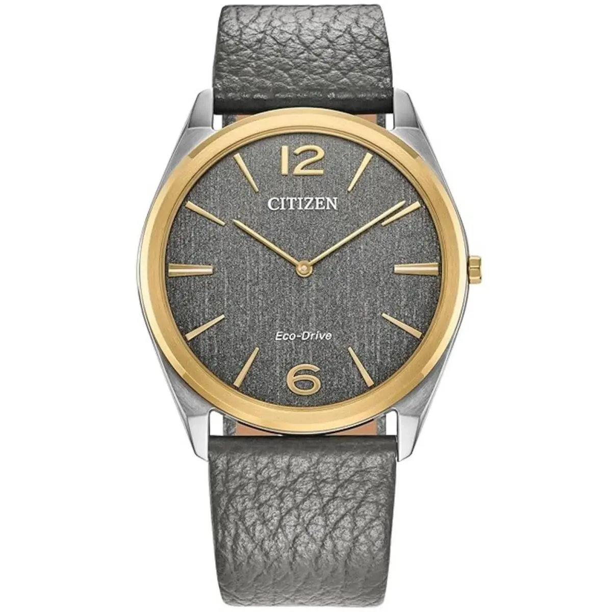 Citizen Men`s Watch Suratto Eco-drive Grey Dial Grey Leather Strap AR3124-07H