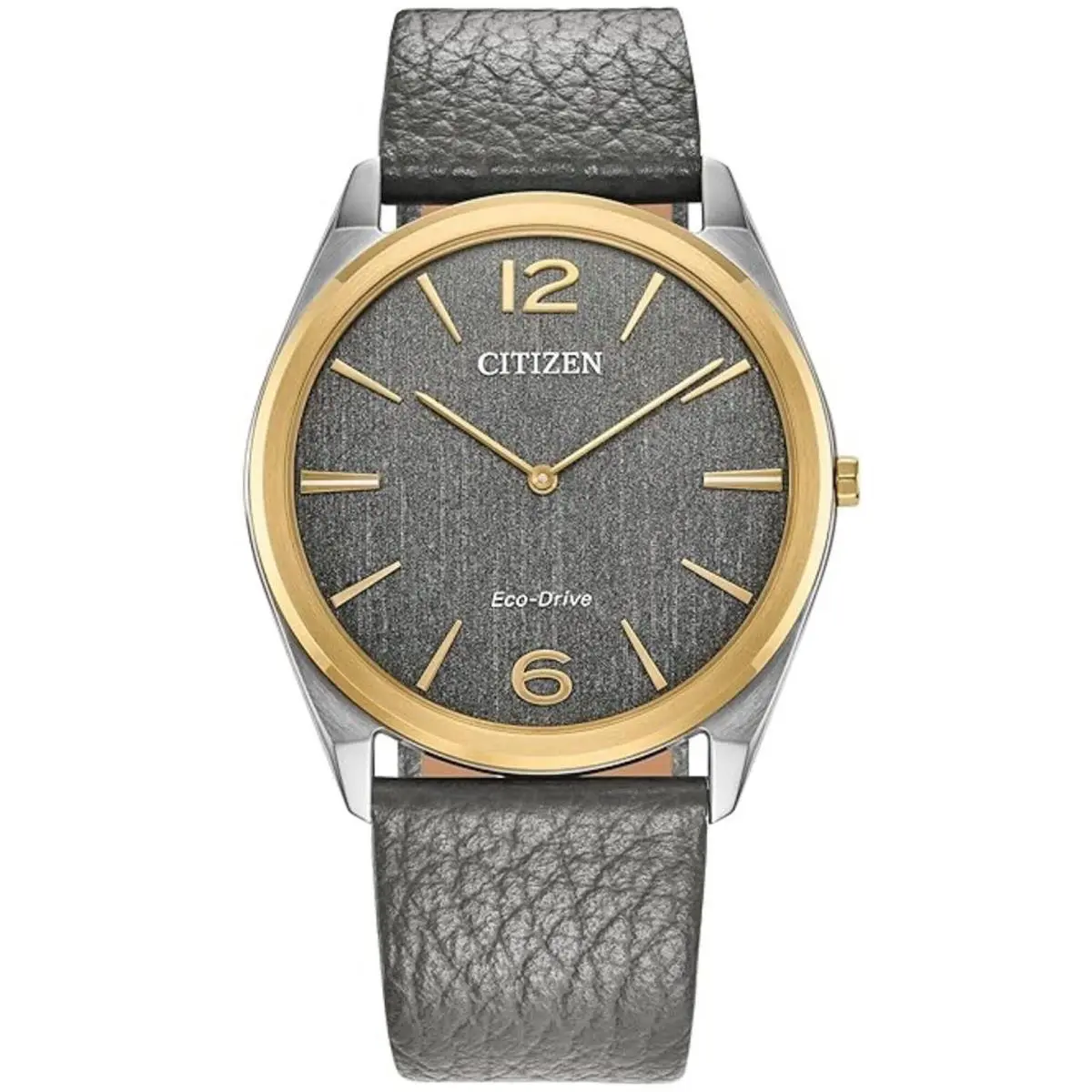 Men`s Watch Suratto Eco-drive Grey Dial Grey Leather Strap AR3124-07H by Citizen