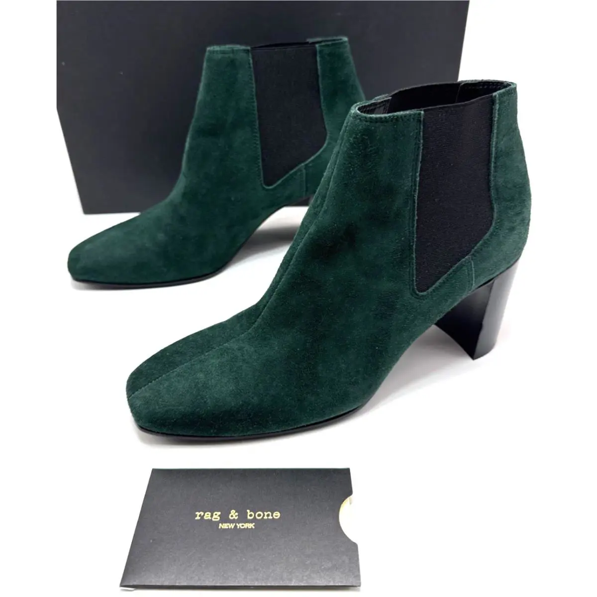 Rag Bone Aslen Boot In Forest Green Suede Womens Size US 6.5 EU 36.5