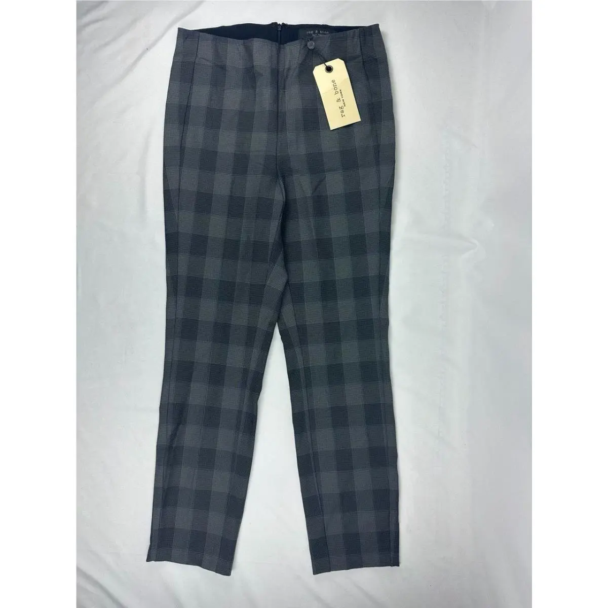 Rag Bone Simone Black and Gray Plaid Pants Women`s Size 8