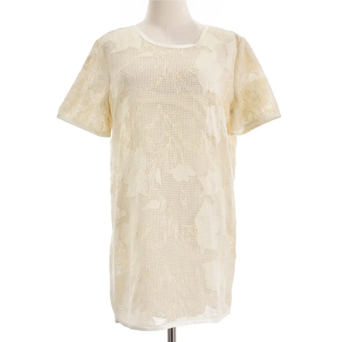 Rag Bone Alexa Mesh Short Sleeve Dress Size XS Light Dove Creamy Beige by Rag & Bone