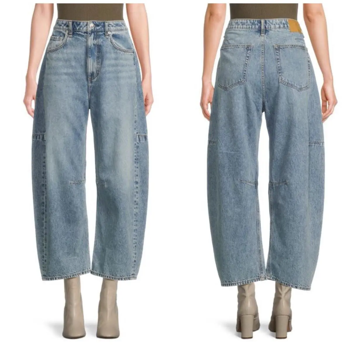 Rag Bone The Charlie High Rise Barrel Jeans In Arlo Size: 34