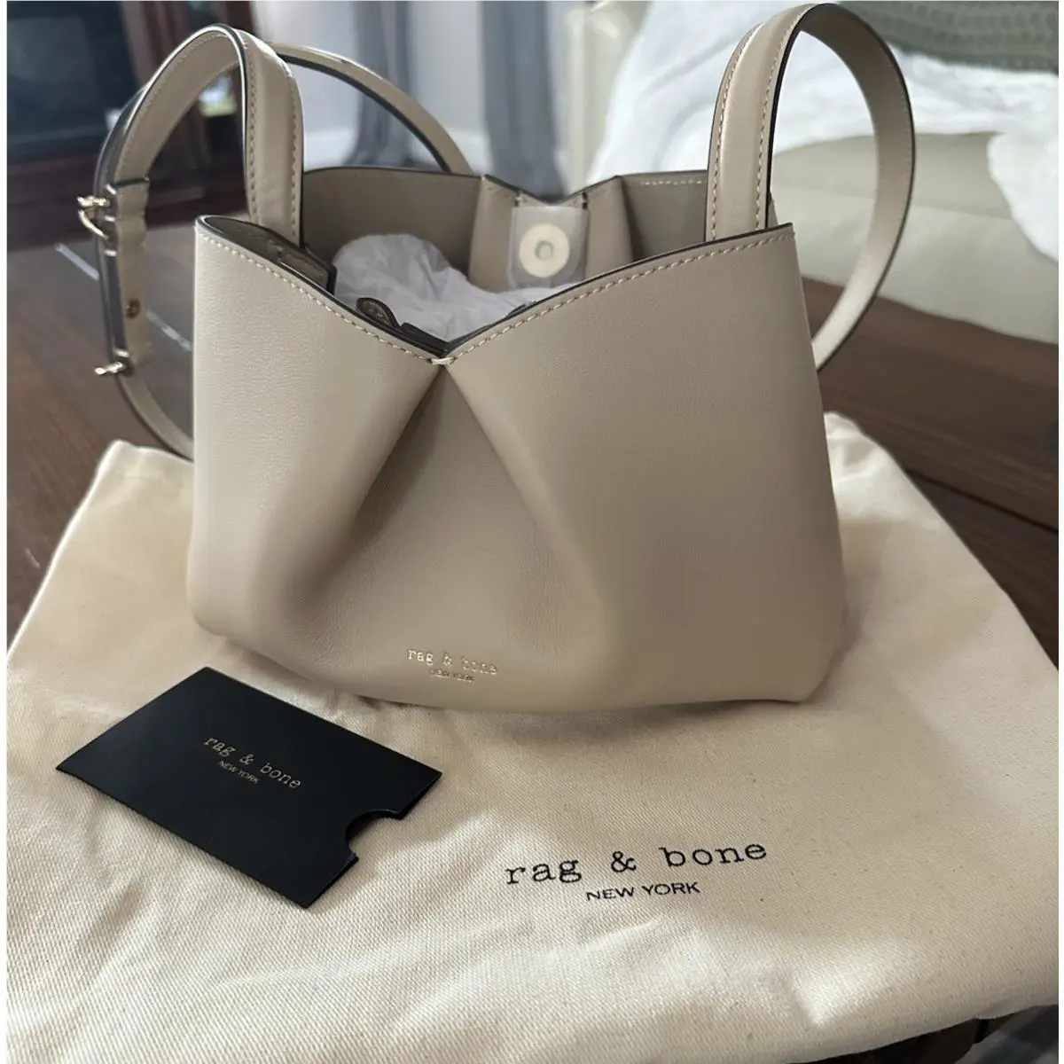 Rag Bone Small Greige Bloom Crosbody Bag