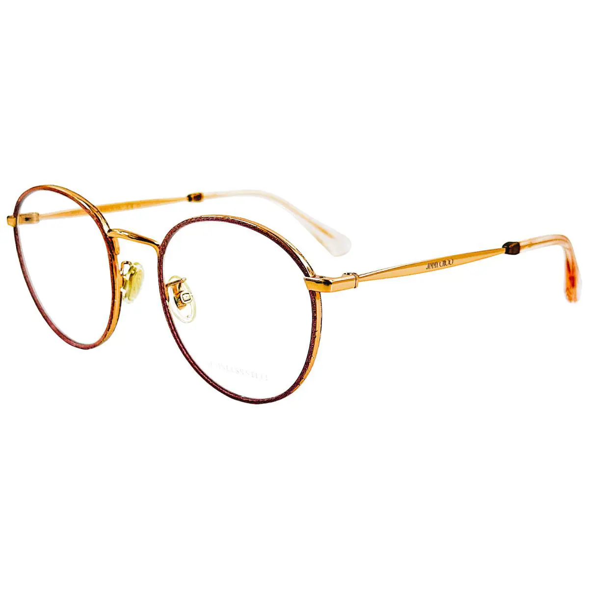 Jimmy Choo JC251G Womens Metal Eyeglass Frame 0W66 Pink Glitter 50-21 Italy