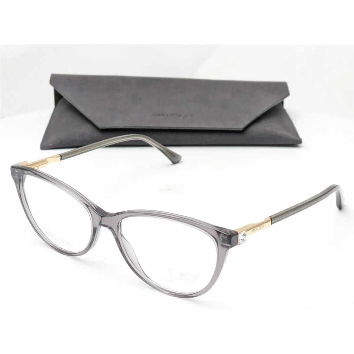 Jimmy Choo JC 287 KB7 Cat Eye Transparent Grey Women Eyeglasses Frames 54-16-145