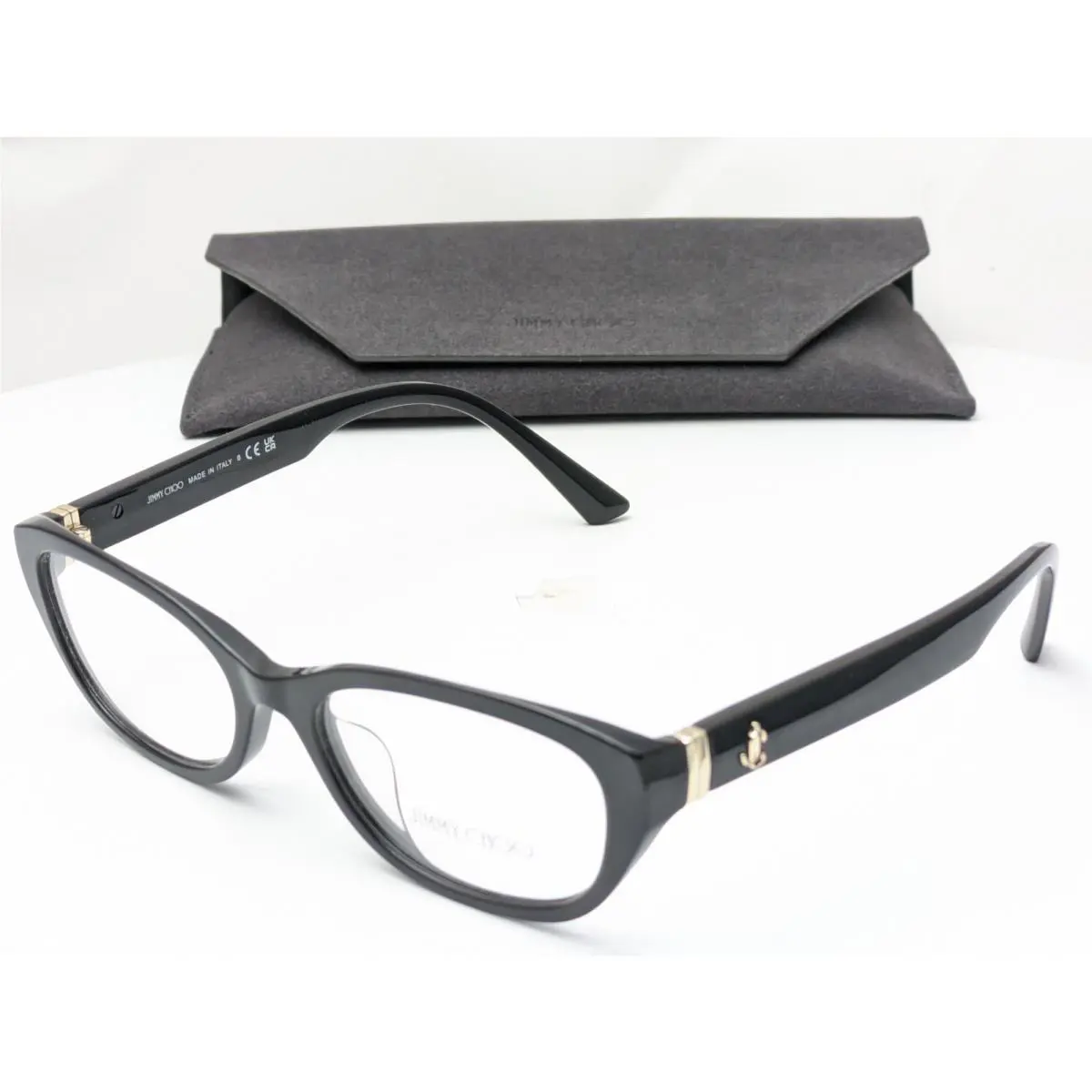 Jimmy Choo JC 3015F 5000 Cat Eye Black Gold Women s Eyeglasses Frames 53-17-145