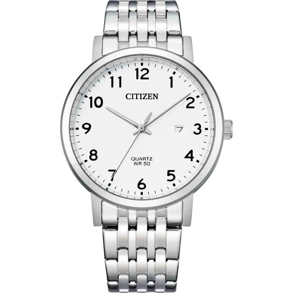 Citizen Men`s Dress Quartz White Dial Stainless Steel Watch BI5070-57A