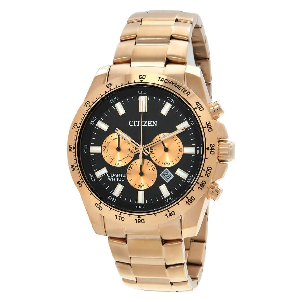 Citizen Sports Chronograph Quartz Black Dial Men`s Watch AN8233-51E