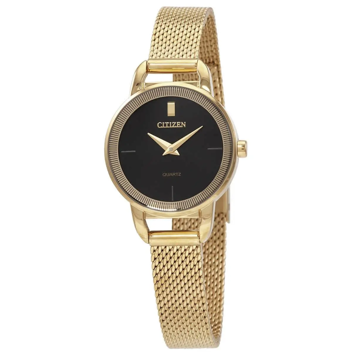 Gold-tone Stainless Quartz Black Dial Ladies Watch EZ7002-54E by Citizen