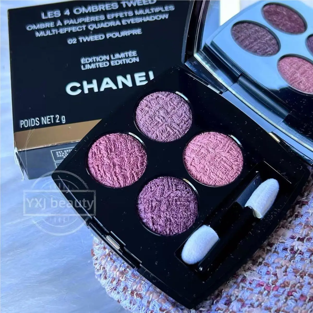 Chanel Les 4 Ombres Eyeshadow Palette 02 Tweed Pourpre Limited Edition Rare