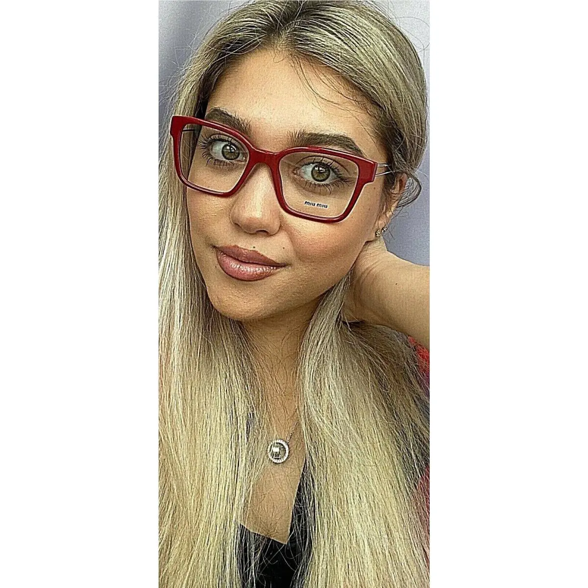 Miu Miu VMU2P 51mm Red Oversized Women`s Eyeglasses Frame